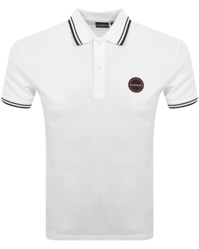 Napapijri Macas Short Sleeve Polo T Shirt - White