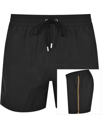 Paul Smith Stripe Swim Shorts - Black