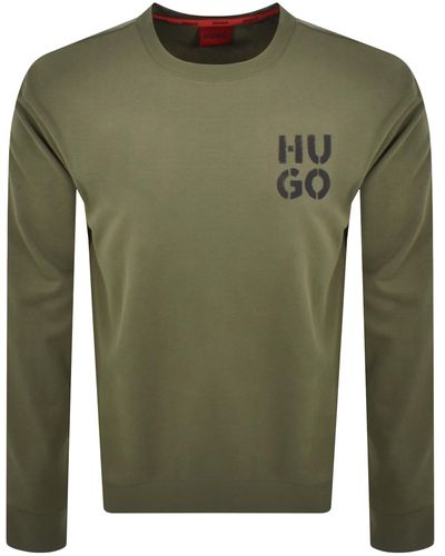 HUGO Spray Logo Sweatshirt - Green