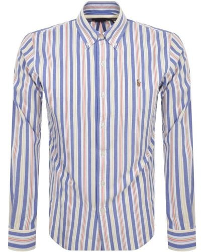 Ralph Lauren Long Sleeved Stripe Shirt Multi - Blue