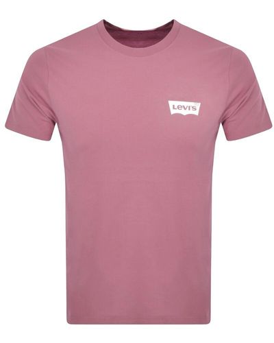 Levi's Graphic Logo Crew Neck T Shirt - Pink