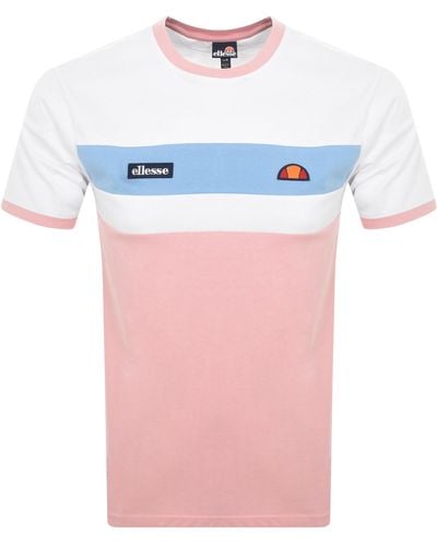 Ellesse Blockadi T Shirt - Pink
