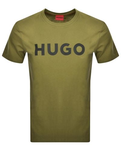 HUGO Dulivio Crew Neck T Shirt - Green