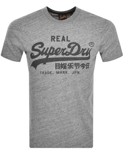 Superdry Vintage Vl T Shirt - Gray