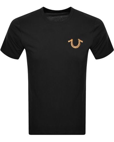 True Religion Embroidered Logo T Shirt - Black