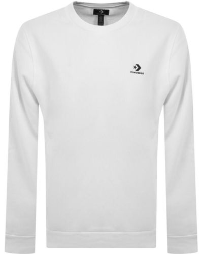 Converse Star Chevron Logo Sweatshirt - White