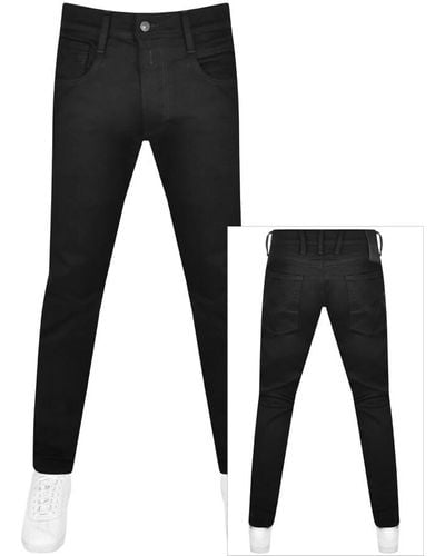 Replay Anbass Hyperflex Jeans - Black