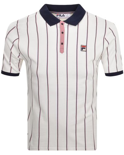 Fila Classic Stripe Polo T Shirt - Gray