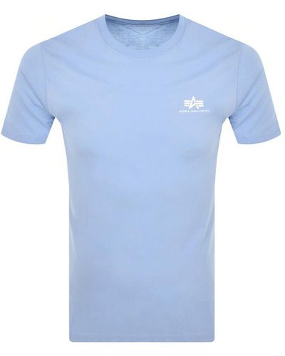 Alpha Industries Basic Logo T Shirt - Blue