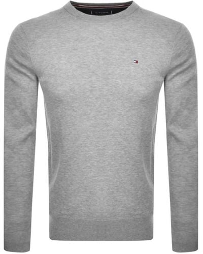 Tommy Hilfiger Crew Neck Knit Sweater - Gray