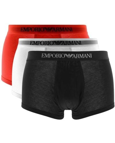 Armani Emporio Underwear 3 Pack Trunks - White