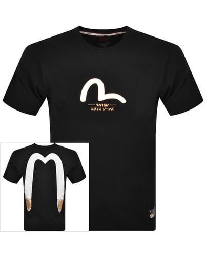 Evisu Logo T Shirt - Black