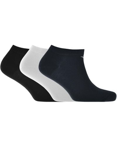 Armani Emporio 3 Pack Sneaker Socks - Black