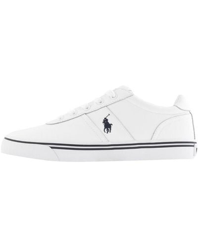 Ralph Lauren Hanford Leather Trainers - White