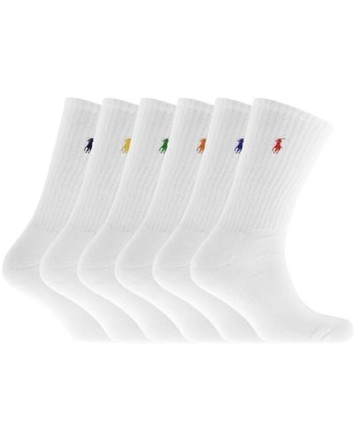 Ralph Lauren 6 Pack Socks - White