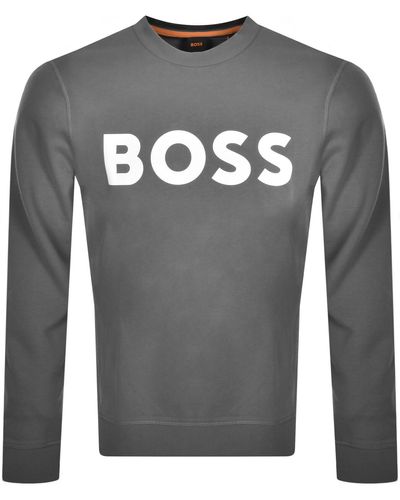 BOSS Boss We Basic Crew Neck Sweatshirt - Grey