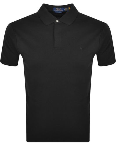 Ralph Lauren Custom Slim Fit Polo T Shirt - Black