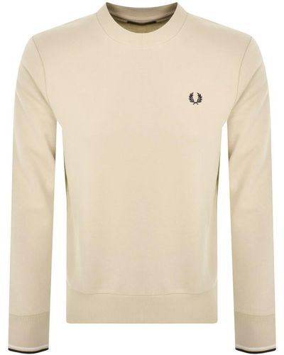 Fred Perry Crew Neck Sweatshirt - Natural