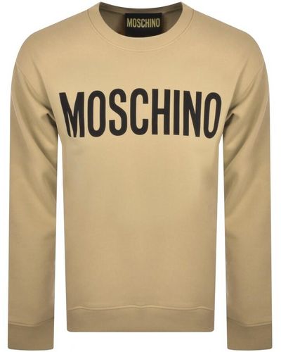 Moschino Logo Sweatshirt - Natural