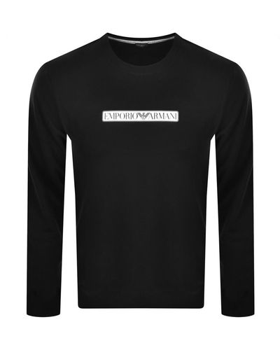 Armani Emporio Loungewear Logo Sweatshirt - Black
