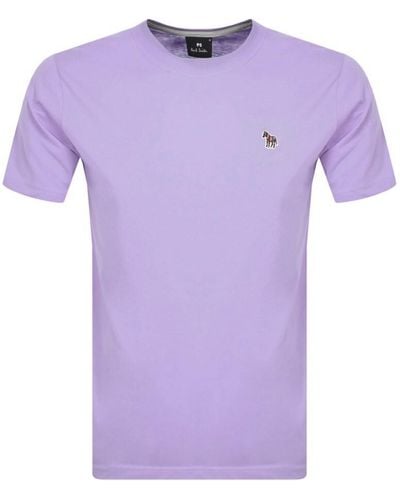 Paul Smith Zebra Badge T Shirt - Purple
