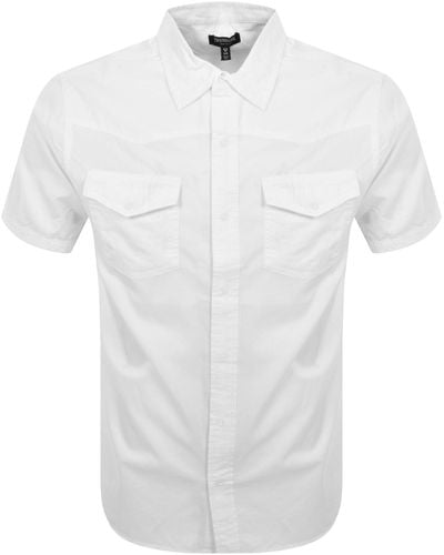 True Religion Woven Short Sleeve Shirt - White