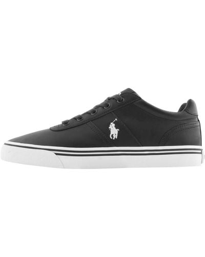 Ralph Lauren Hanford Leather Sneakers - Black