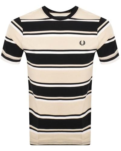 Fred Perry Bold Stripe T Shirt - Black