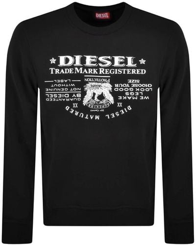 DIESEL S Ginn L2 Logo Sweatshirt - Black