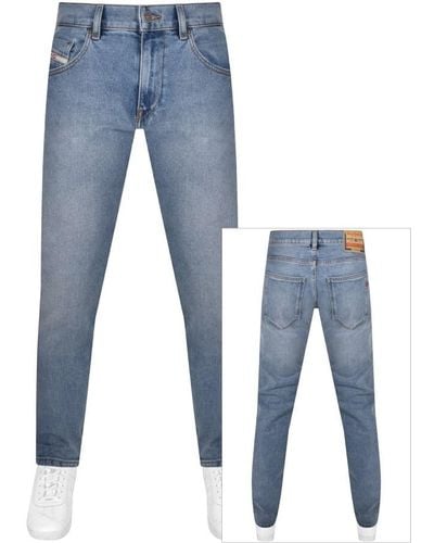 DIESEL D Strukt Slim Fit Mid Wash Jeans - Blue