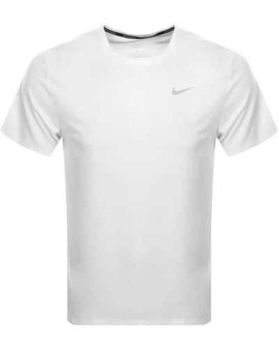 Nike Training Dri Fit Miler T Shirt - White