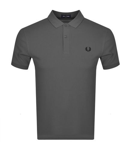 Fred Perry Plain Polo T Shirt - Grey