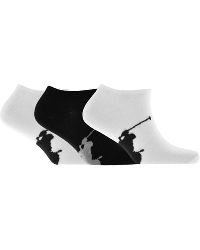 Ralph Lauren 3 Pack Trainer Socks - White