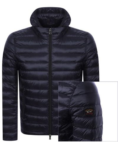 Paul & Shark Paul And Shark Hooded Quilted Jacket - Blue