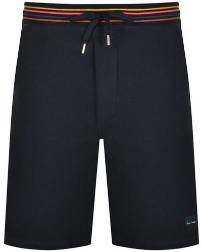 Paul Smith Rib Artist Jersey Shorts - Blue