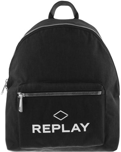 Replay Logo Backpack - Black