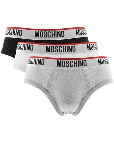 Moschino Underwear Three Pack Briefs - Grey