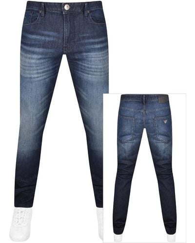 Armani Emporio J06 Slim Fit Jeans Mid Wash - Blue