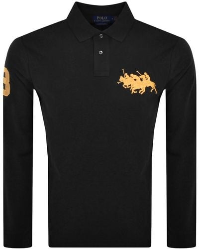 Ralph Lauren Long Sleeve Polo T Shirt - Black
