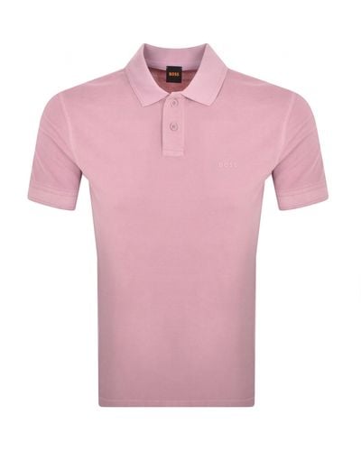 BOSS Boss Prime Polo T Shirt - Pink