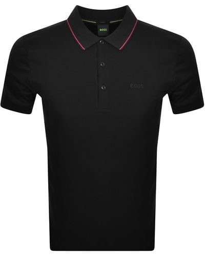 BOSS Boss Paul Polo T Shirt - Black