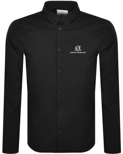 Armani Exchange Long Sleeve Shirt - Black