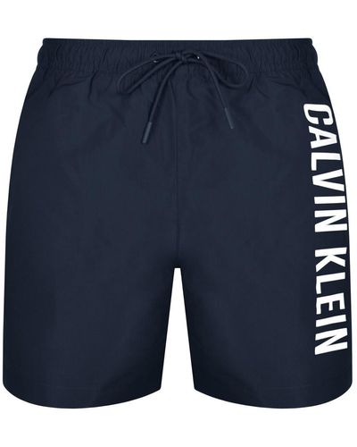 Calvin Klein Logo Swim Shorts - Blue
