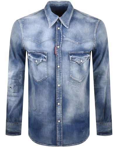 DSquared² New Western Shirt - Blue