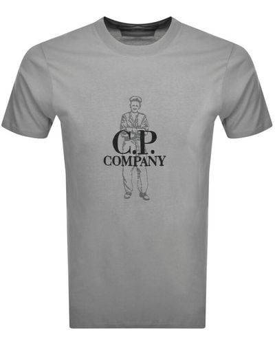 C.P. Company Cp Company Jersey Sailor T Shirt - Gray