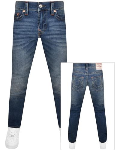 True Religion Rocco Mid Wash Skinny Jeans - Blue