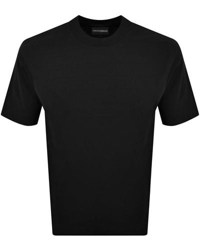 Armani Emporio Crew Neck Logo T Shirt - Black