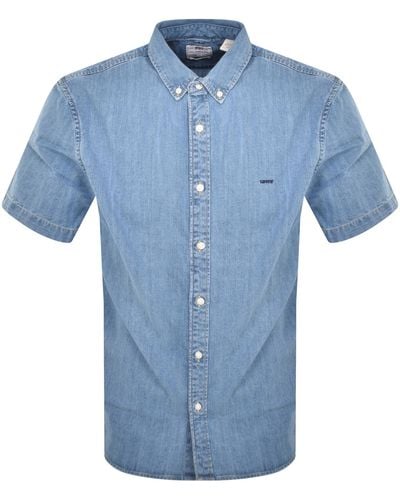 Levi's Western Short Sleeved Shirt - Blue