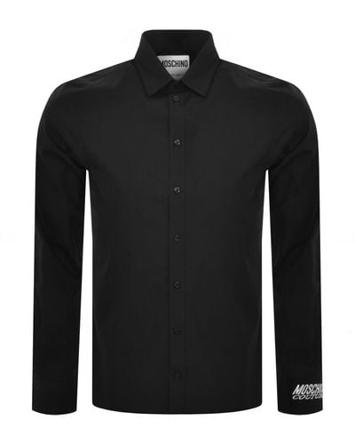 Moschino Logo Long Sleeve Shirt - Black