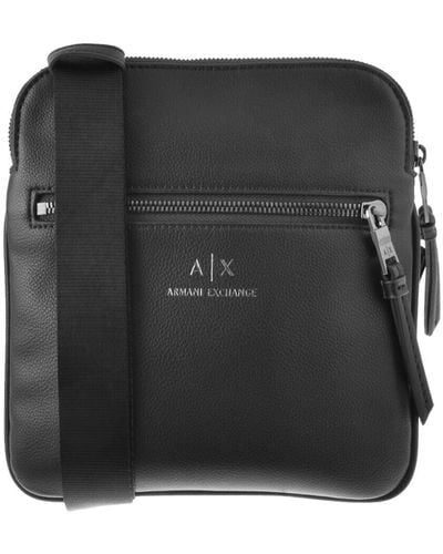 Armani Exchange Logo Crossbody Bag - Black